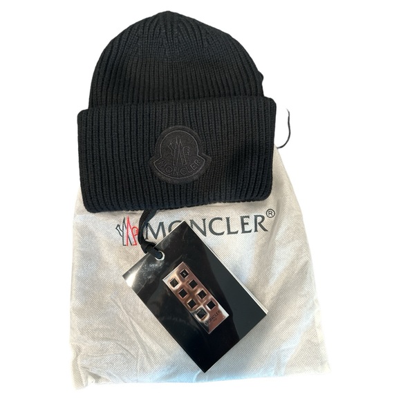 Moncler Other - 💯Authentic Moncler Wool Men’s Black Benie Hat